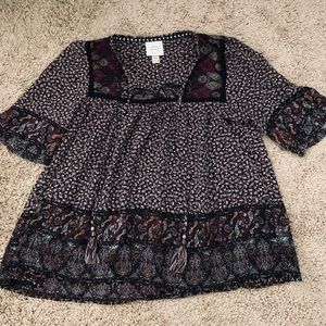 Bohemian shirt with tassels